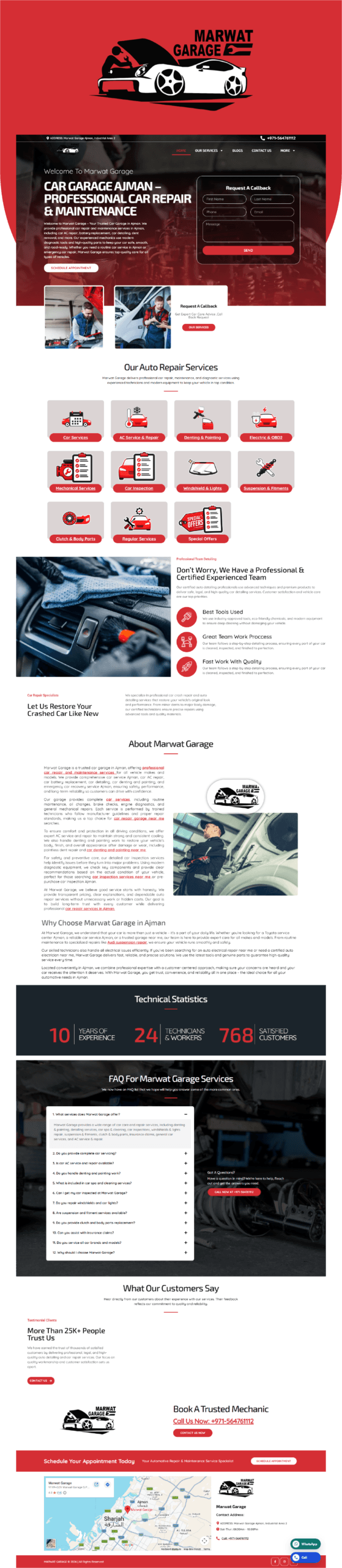 Marwat Garage logo - WebSergeon client in Ajman, UAE