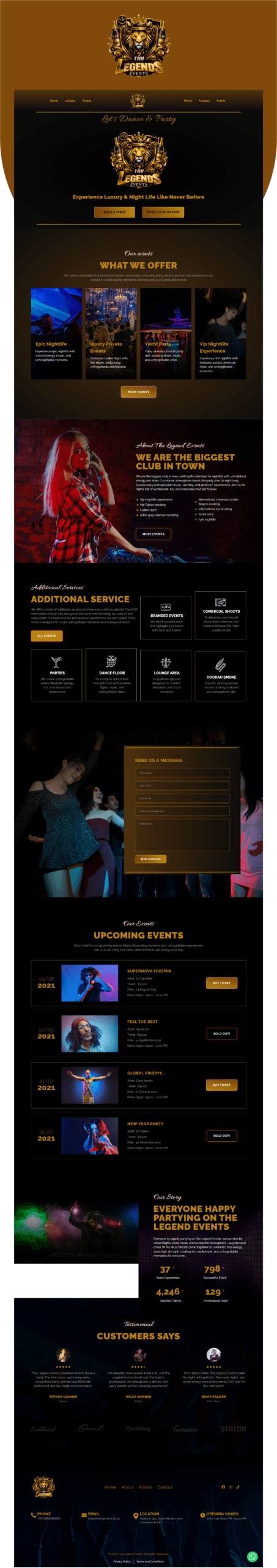 The Legends Events logo - WebSergeon client in Ajman, UAE