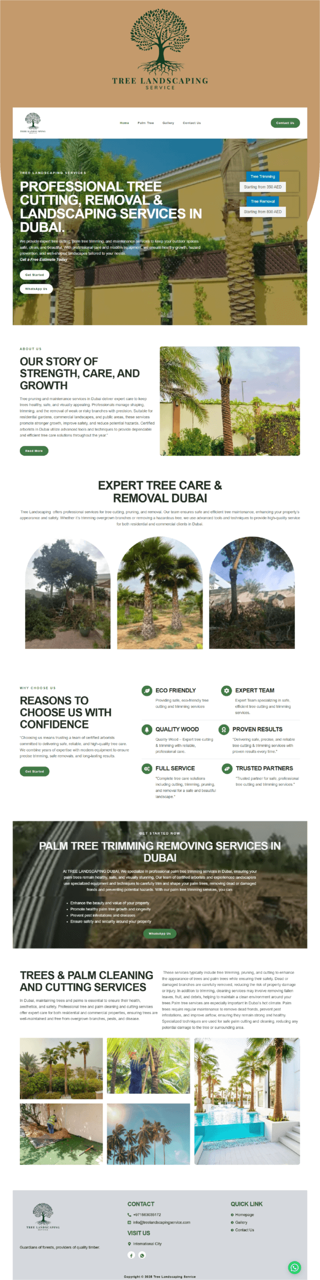 Tree Land logo - WebSergeon client in Ajman, UAE