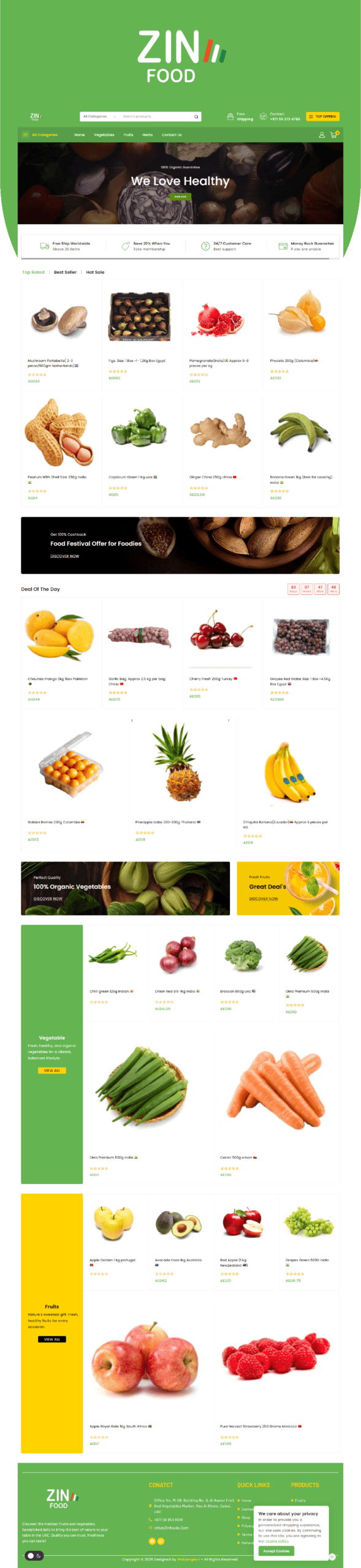 Zin Food logo - WebSergeon client in Ajman, UAE